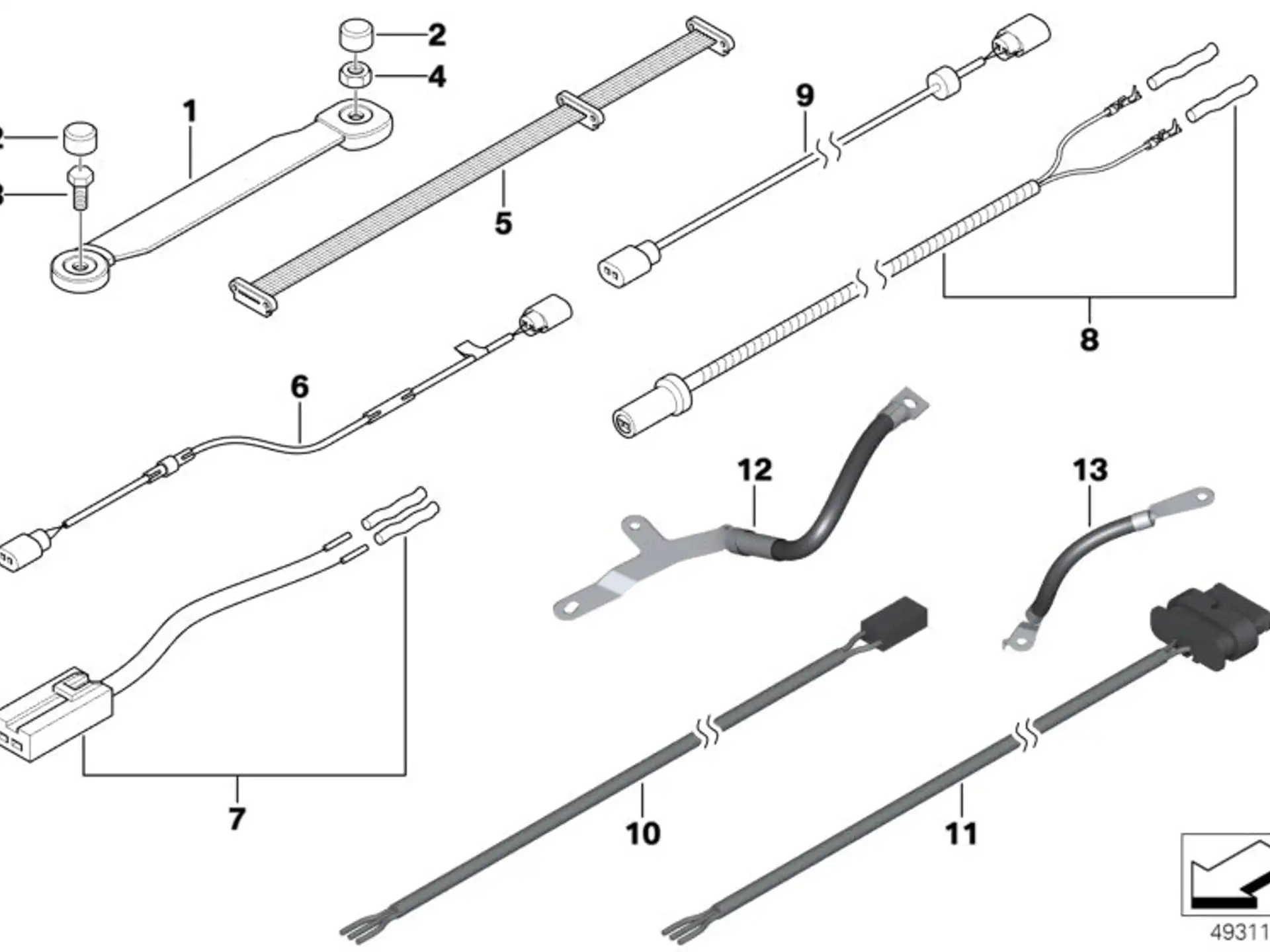 BMW Rep.-Kabel Heckleuchten F22 F23 F87 F87N 61122448168