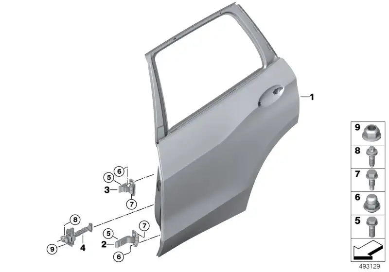 BMW Tür hinten links F95 G05 41522642779