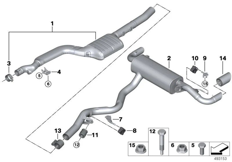 BMW Endrohrblende schwarzchrom G20 G21 18308485761