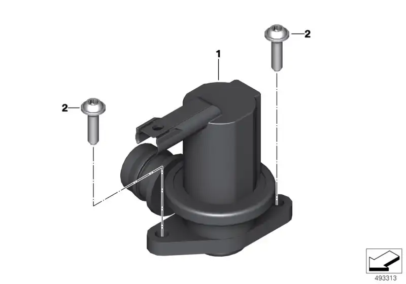 BMW Schaltventil Sekundärluftsystem 11737708937 - Bildposition 01