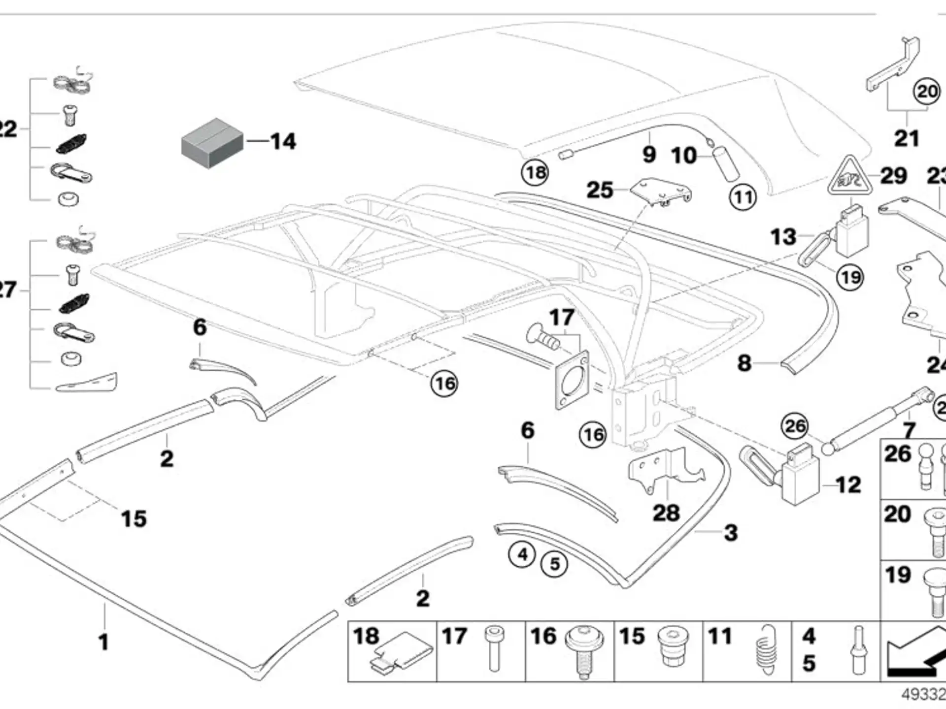 BMW Sensor oben E46 E64 54348268997