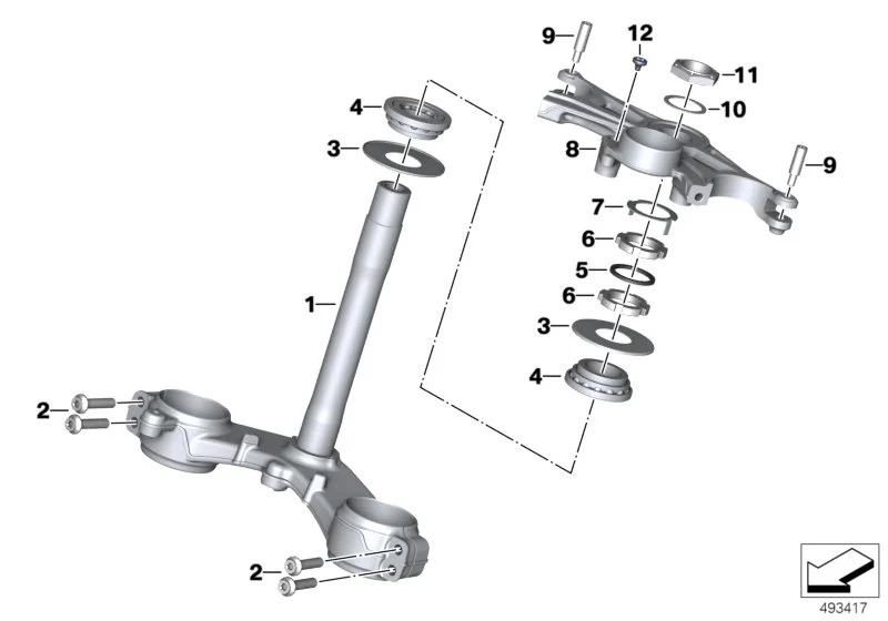 BMW Gabelbrücke unten K67 31428565347