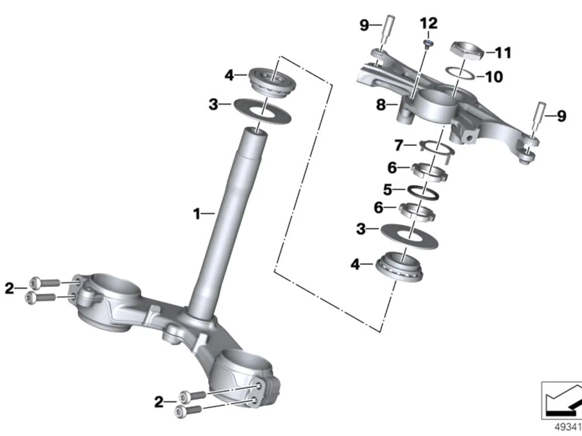 BMW Gabelbrücke unten K67 31428565347