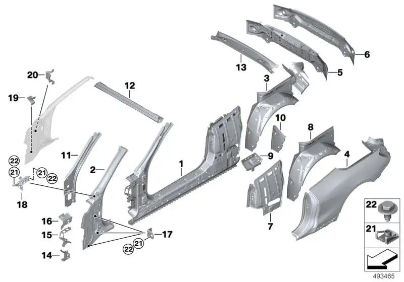BMW Heckverkleidung komplett F91 F92 F93 G14 G15 G16 41007494451