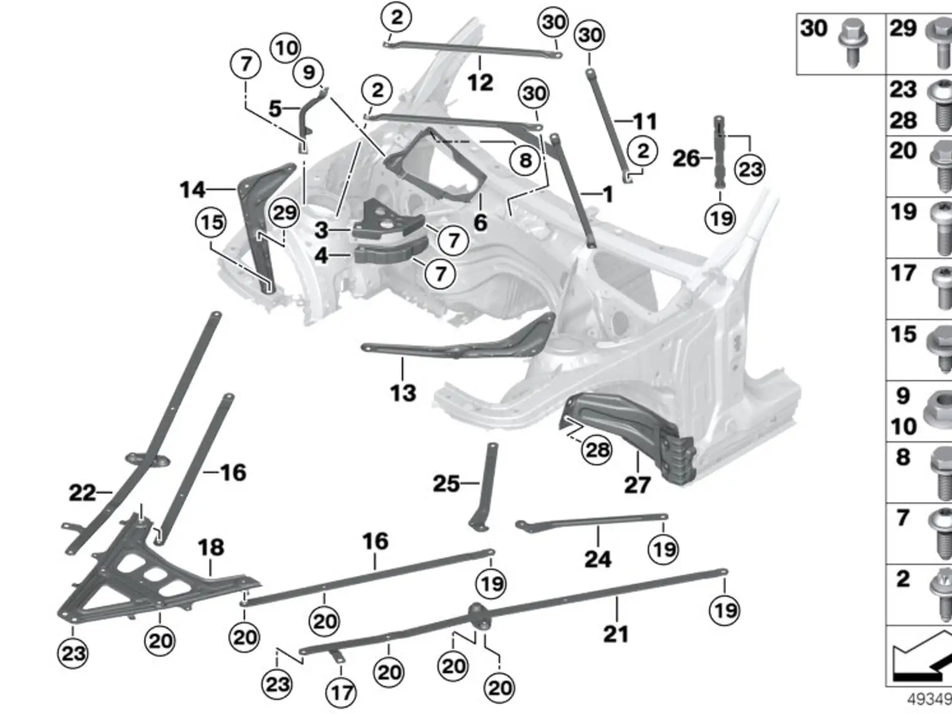 BMW Torxschraube F23 F33 07147313416