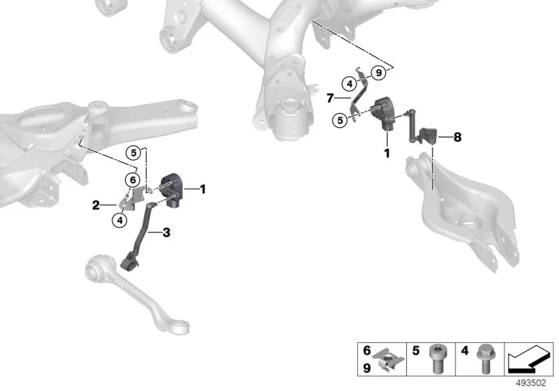 BMW Halter Höhenstandssensor hinten F20 F21 F22 F23 F30 F31 F32 F33 F34 F36 G20 G21 G28 G29 M40i 37146888955