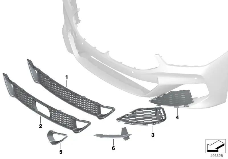 BMW Gitter Lufteinlass offen links G14 G15 G16 51118074783