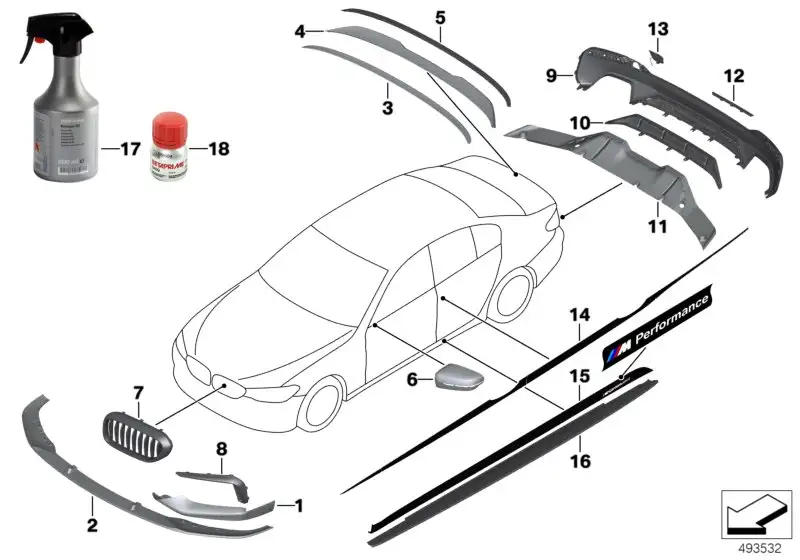 BMW Aussenspiegelkappe Carbon RHD links G11 G12 G14 G15 G16 G30 G