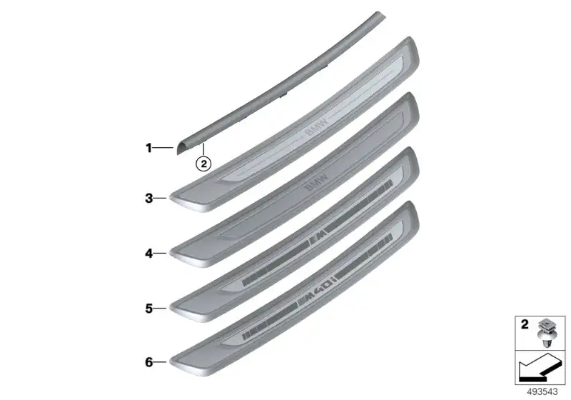 BMW Blende Einstieg rechts M40i 51478073122 - Bildposition 06