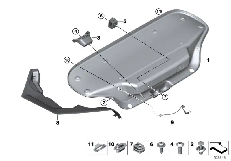 BMW Blende Wasserrinne rechts G29 M40i 51947456944