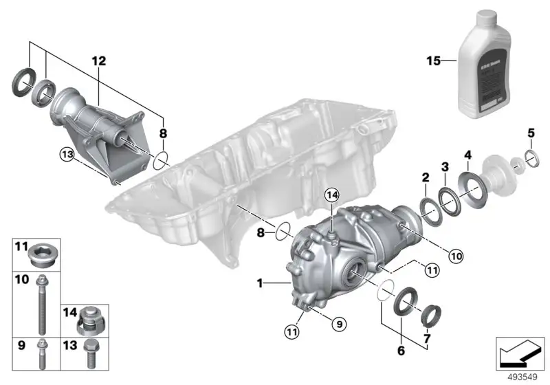 BMW Vorderachsgetriebe G20 G21 G30 G31 31508635698
