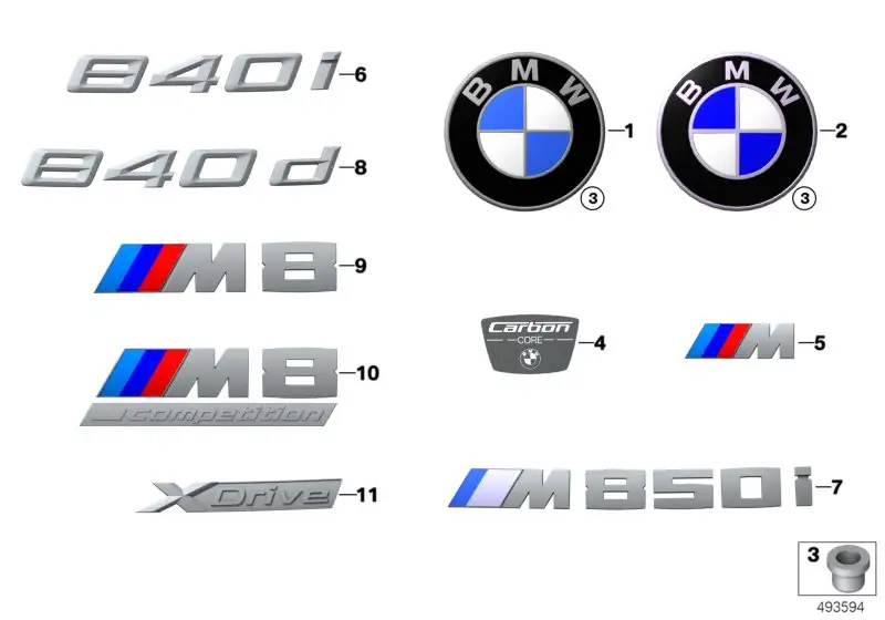 BMW Schriftzug G14 G15 G16 51148079112 - Bildposition 07