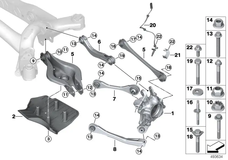 BMW Sturzlenker mit Gummilager G20 G21 G29 M40i 33326886448 - Bil
