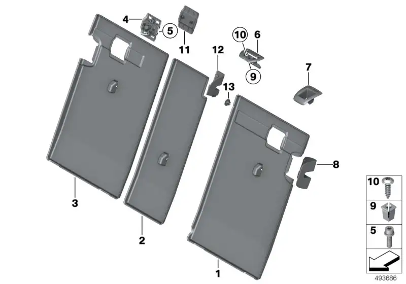 BMW Abdeckung Schloss E91 F25 52207163492 - Bildposition 08