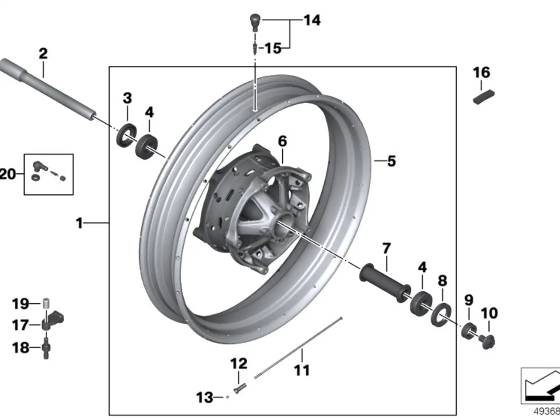 BMW Mutter K17 K18 K19 K25 K26 K27 K40 K43 K44 K50 K51 K52 K53 K54 K67 K69 K81 K82 36318359962