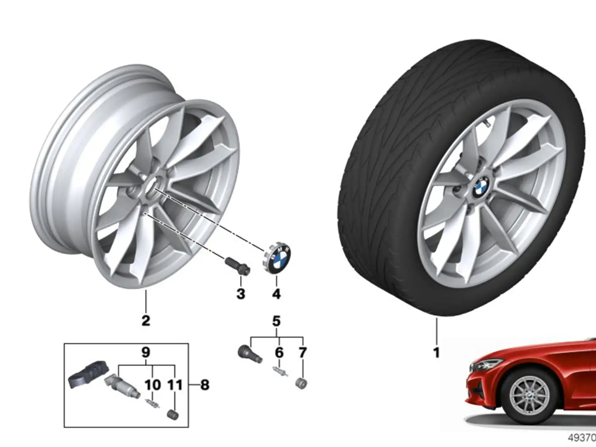 BMW Rep. Satz Schraubventil RDCi F20 F44 G20 G21 G28 G29 M40i 36106879168