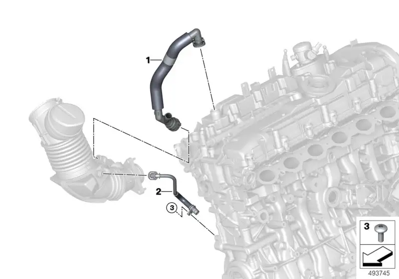 BMW Entlüftungsleitung 11158693006 - Bildposition 01