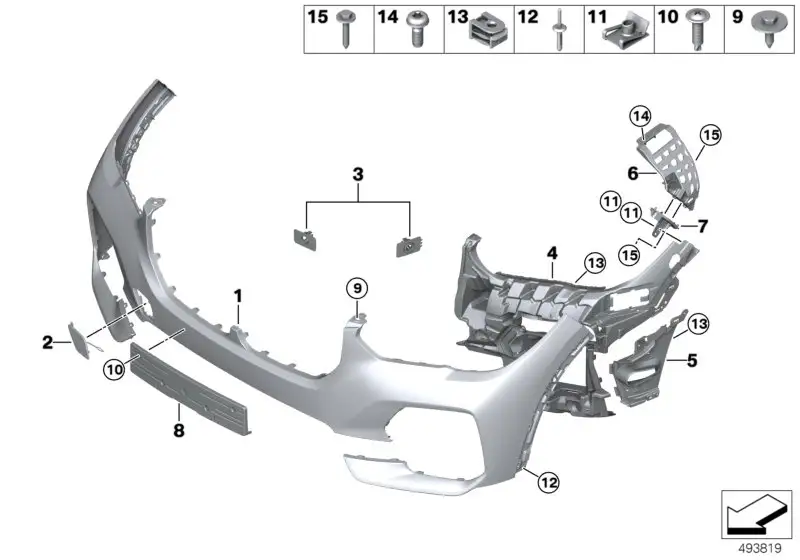 BMW Klappe Abschleppöse grundiert G05 51119492880