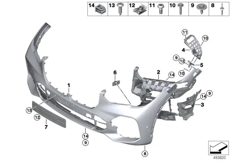 BMW Aufnahme PMA-Sensor rechts G05 51118069242