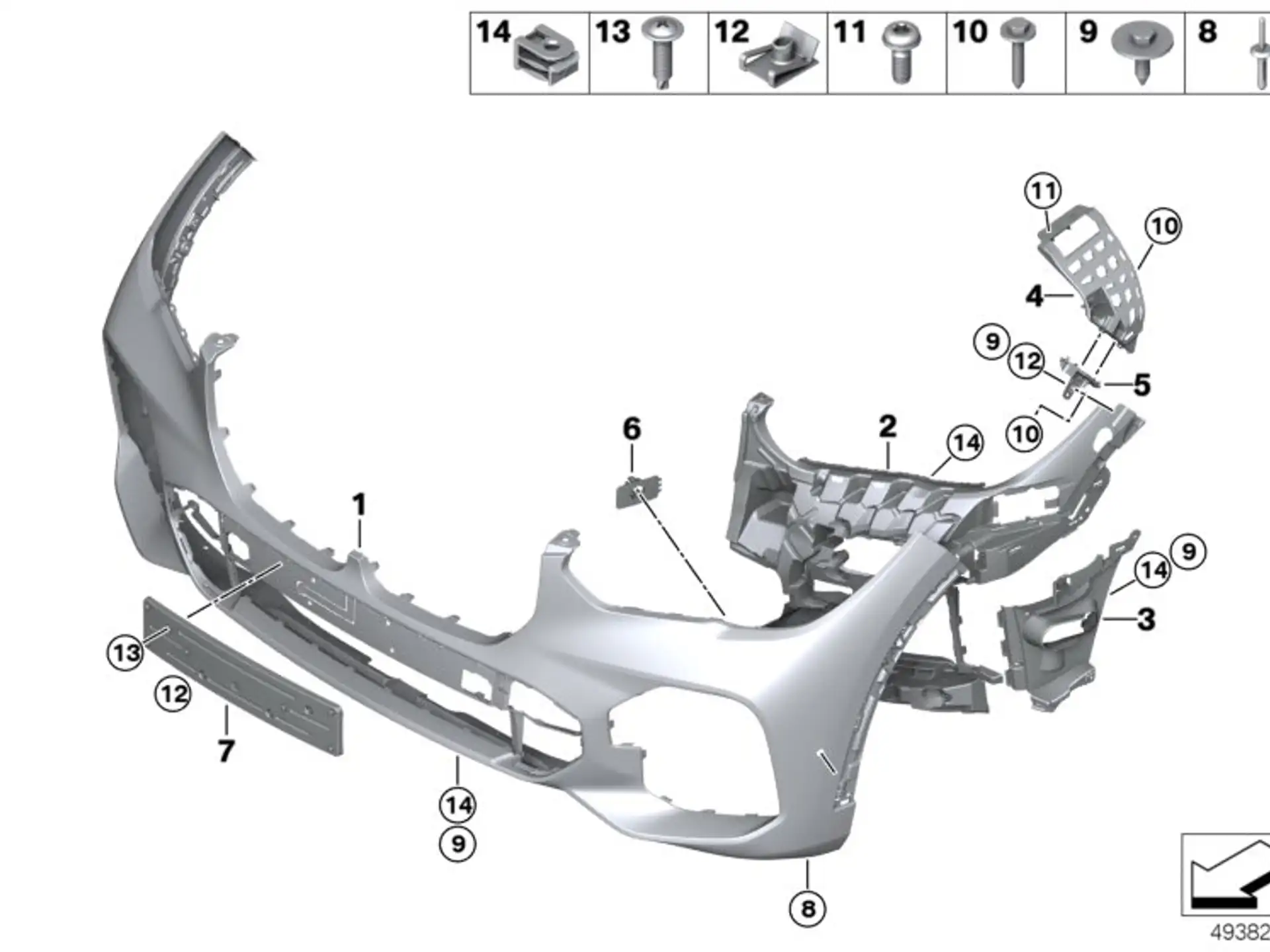 BMW Aircurtain links G05 51118089501