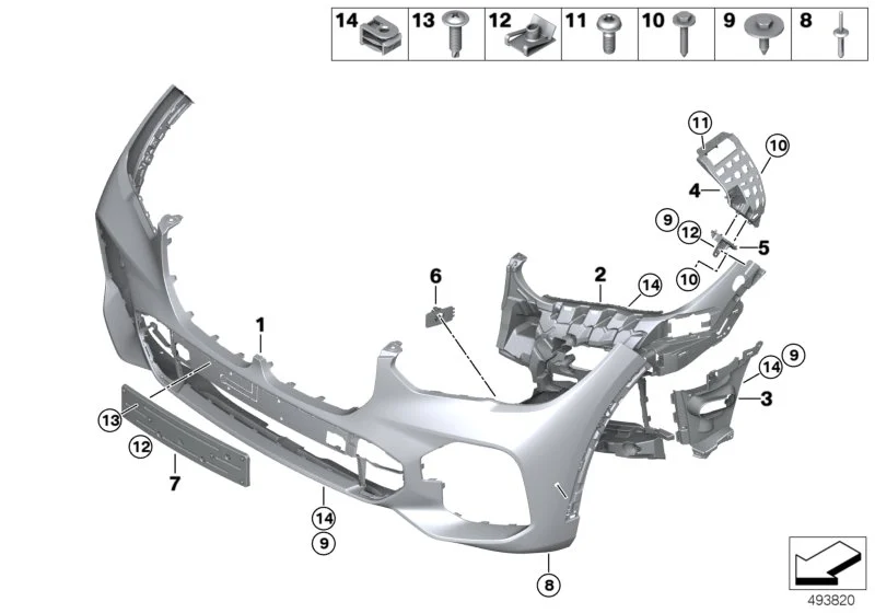 BMW Aircurtain rechts G05 51118089502