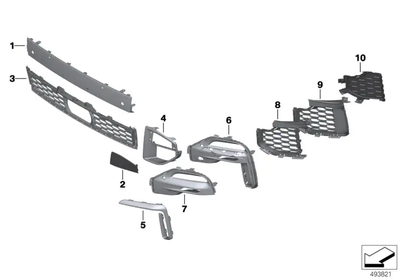 BMW Blende Lufteinlass links G05 51118074269