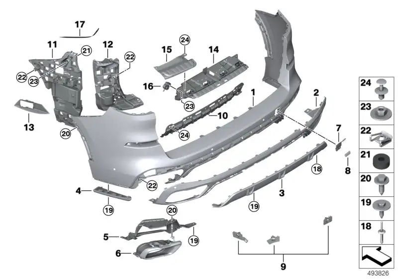 BMW Klappe Abschleppöse grundiert oben G05 51128099126