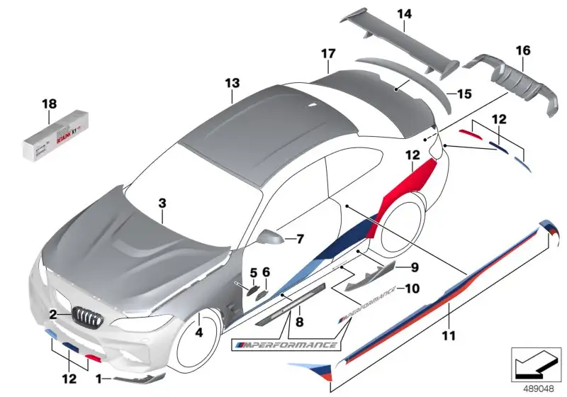 BMW Sichtschutzfolie F80 F82 51138064285