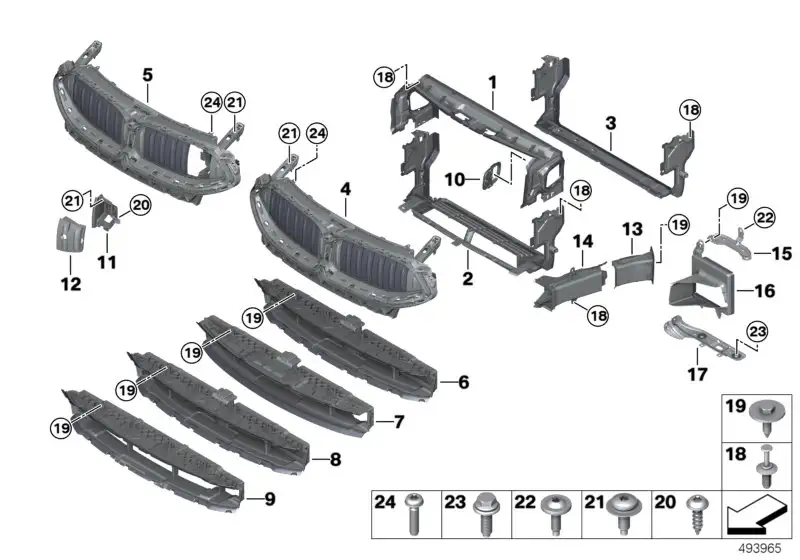 BMW Luftführung Kühler oben F91 F92 F93 G14 G15 G16 51647359818