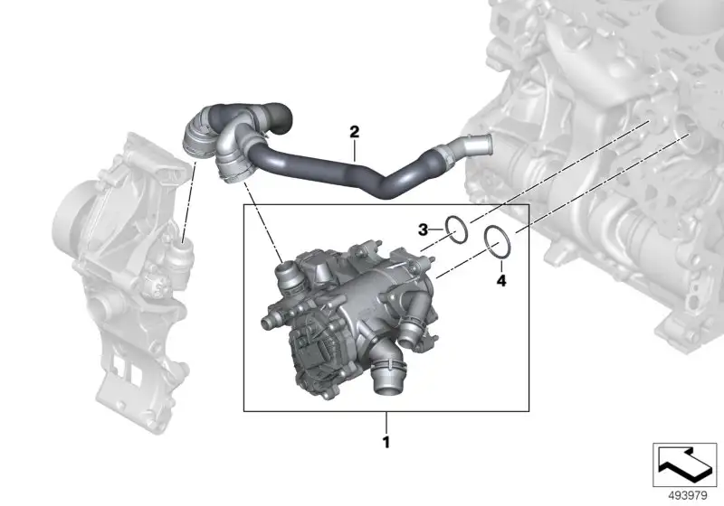 BMW Leitung Wärmemanagementmodul F39 F20 F44 F45 F46 F48 F54 F55
