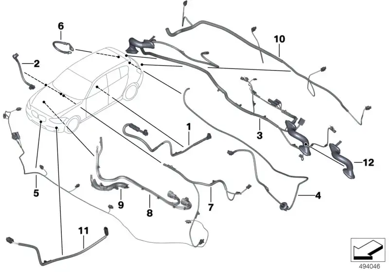 BMW Kabelsatz Frontschürze F21 61129335283