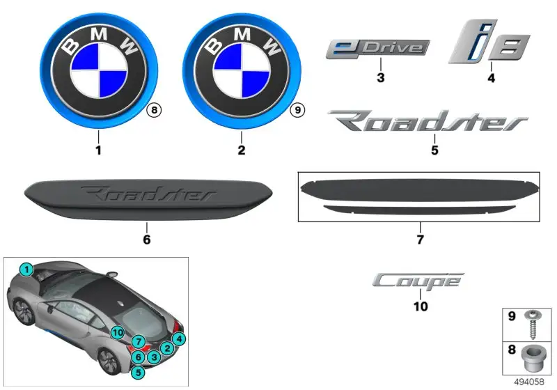 BMW Emblem vorne I12 I15 51147355205