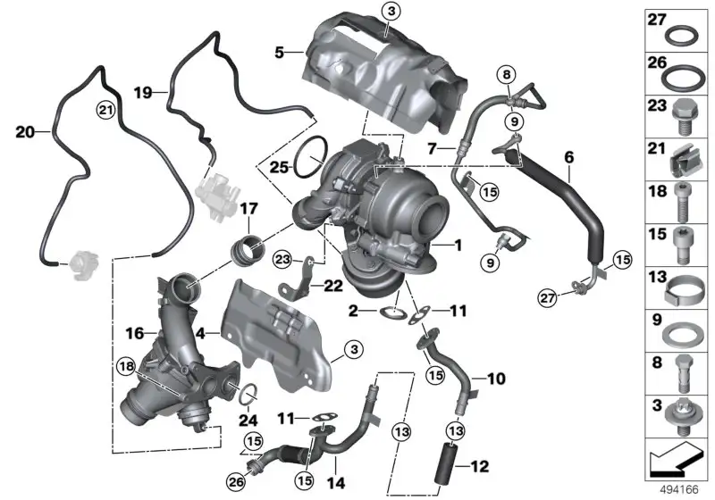 BMW Rücklaufleitung F39 F20 F44 F45 F46 F48 F54 F55 F56 F57 F60 1