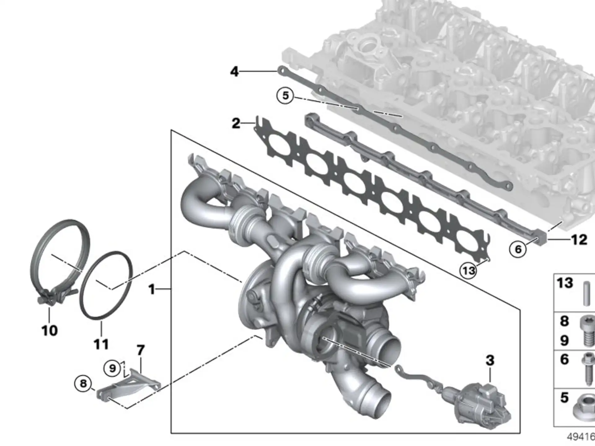 BMW Flanschmutter mit Spannscheiben F20 F21 F22 F23 F30 F31 F32 F33 F34 F36 F97 F98 G01 G02 G11 G12 G20 G21 M40i G30 G31 G32 11658670587