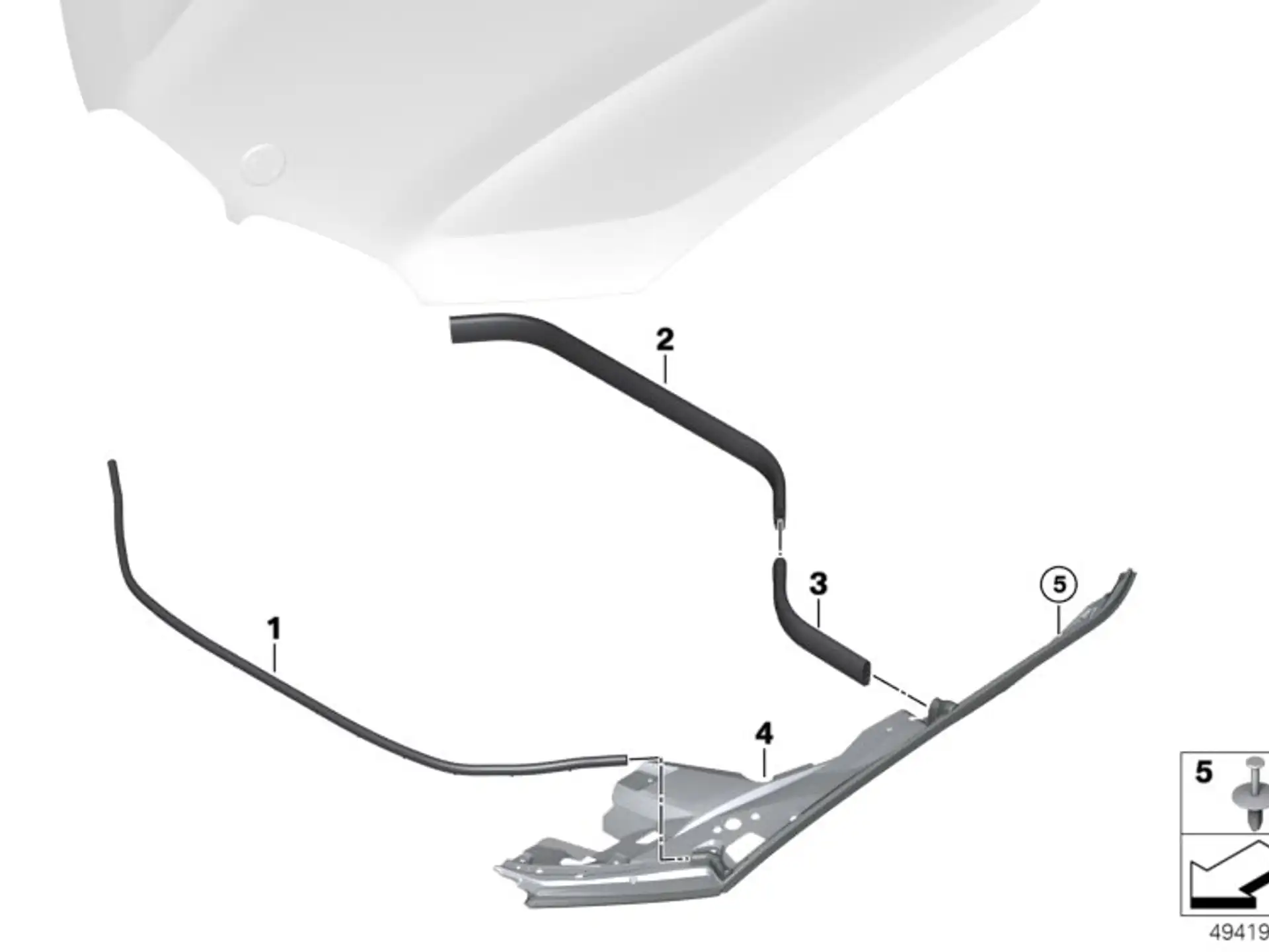 BMW Dichtung Frontklappe vorne F95 F96 G05 G06 51767418174