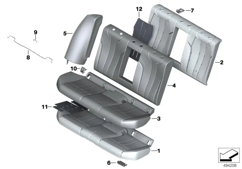 BMW Blende Isofix G30 52207451007