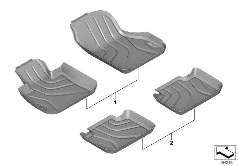 BMW Floor Liner hinten X2 F39
