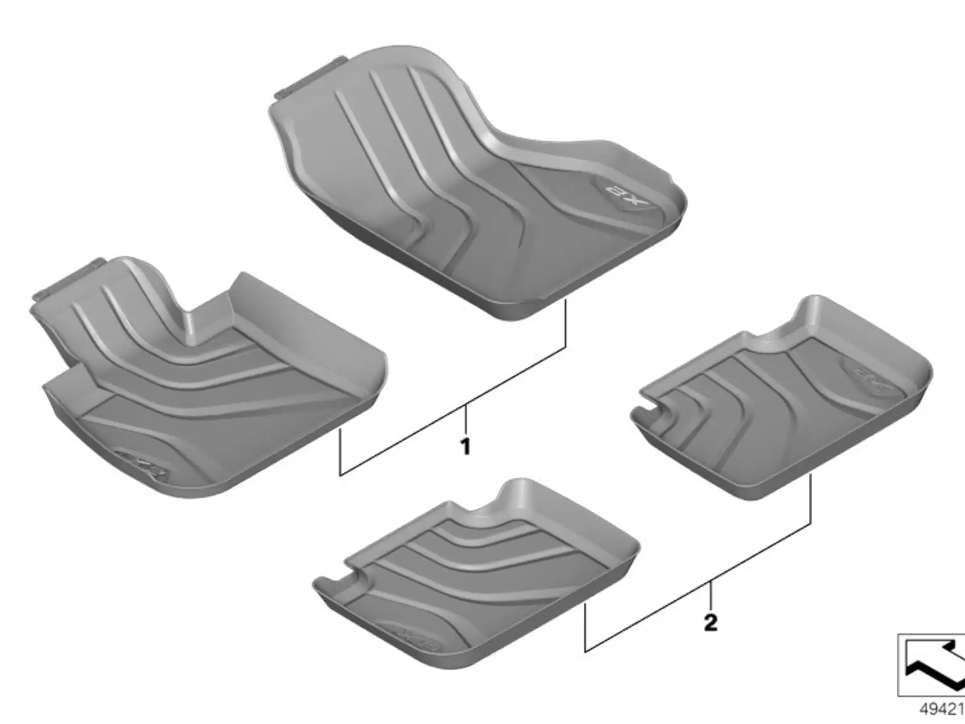 BMW Floor Liner hinten X2 F39