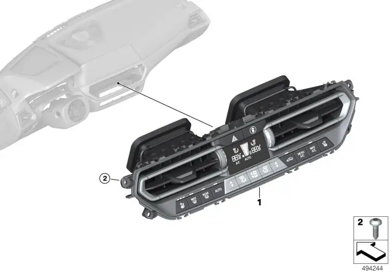 BMW Bedienteil Klimaautomatik G20 G21 G28 G29 M40i 64119855408