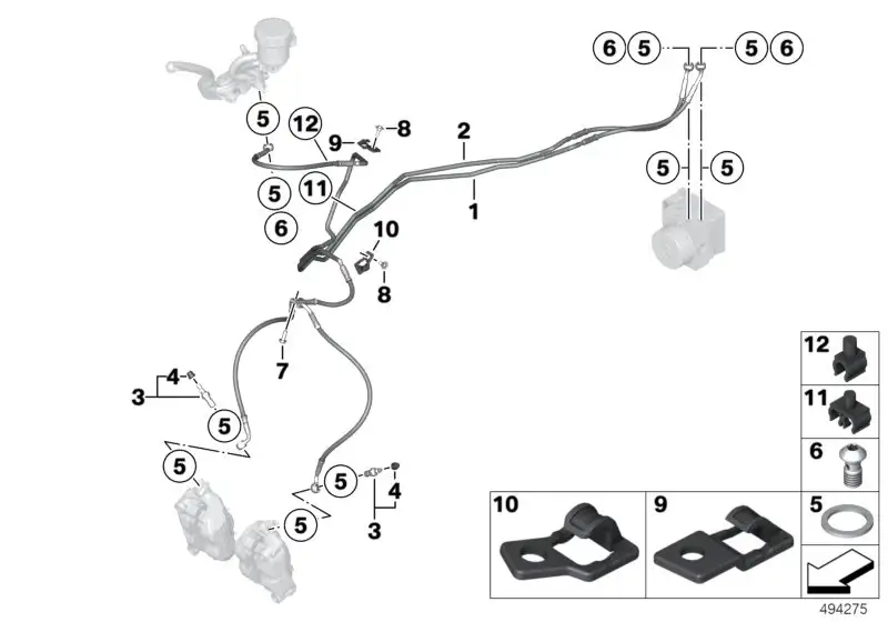 BMW Halter Bremsleitung K67 34328361548