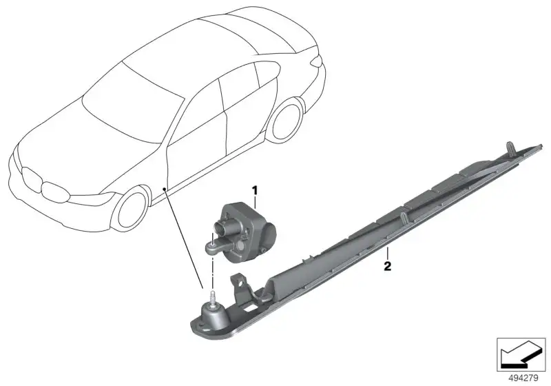 BMW Halter Lichtmodul links G20 G21 G28 63177946653 - Bildpositio