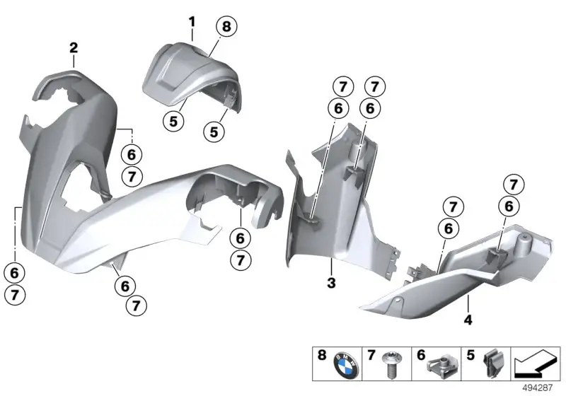 BMW Lenkerabdeckung oben K08 46638558239