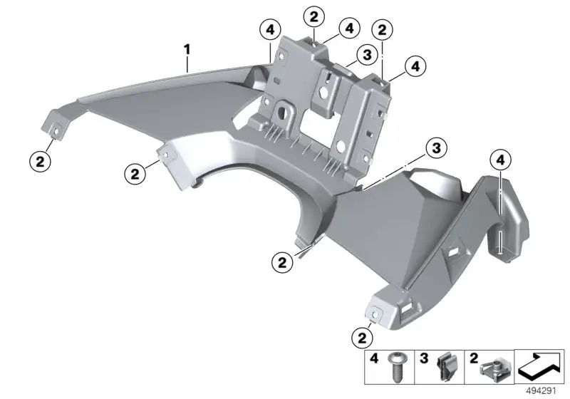 BMW Blende Instrumentenkombination vorne K08 46638558236
