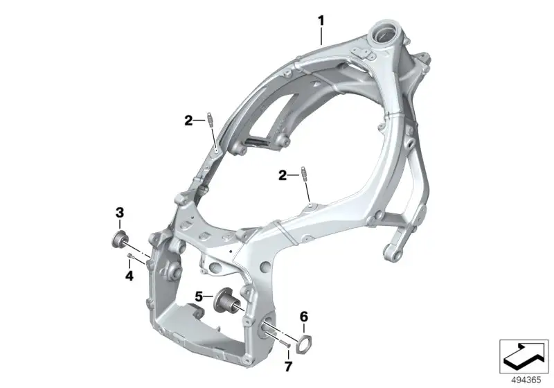 BMW Hauptrahmen K67 46518357930
