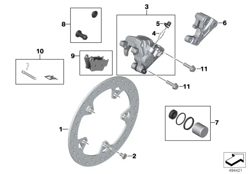 BMW Bremssattelhalter K08 K09 34218566782 - Bildposition 06
