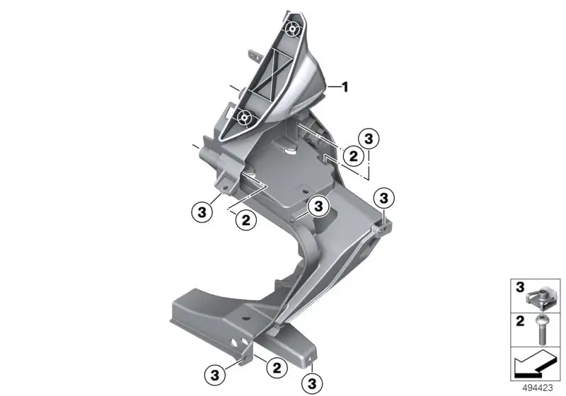 BMW Verkleidungshalter rechts K08 46638566836