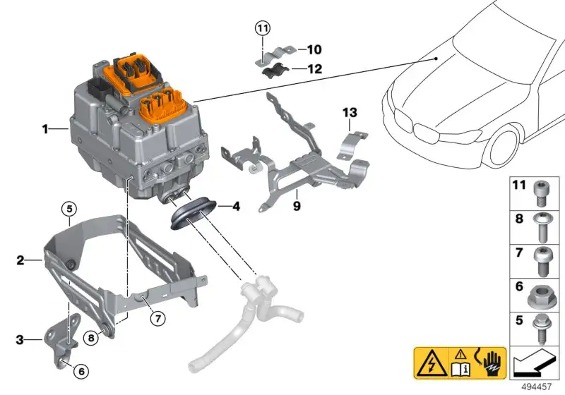 BMW Abstützung Batterieträger G11 G12 G14 G15 G16 G20 G30 G31 G32
