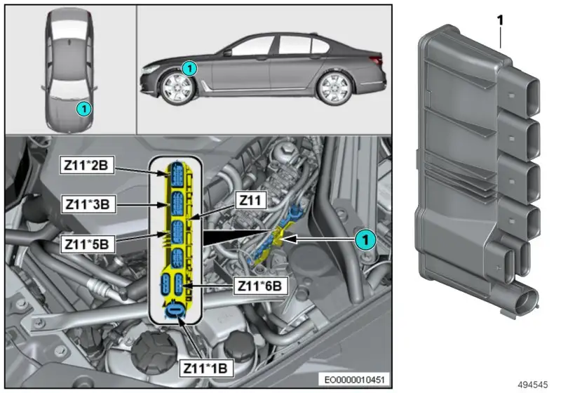 BMW Integriertes Versorgungsmodul F90 F91 F92 F93 F95 F96 F97 F98