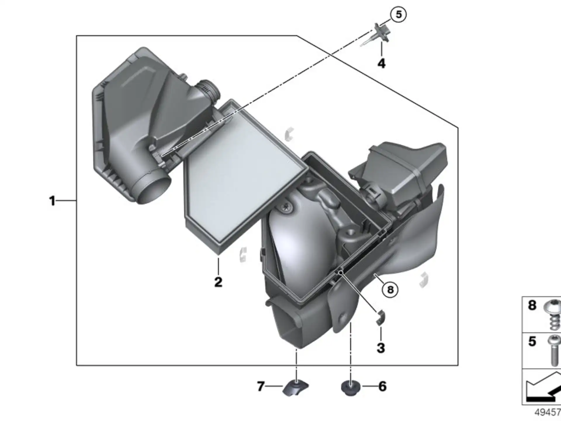 BMW Luftfiltereinsatz G20 G21 M40i 13718635102