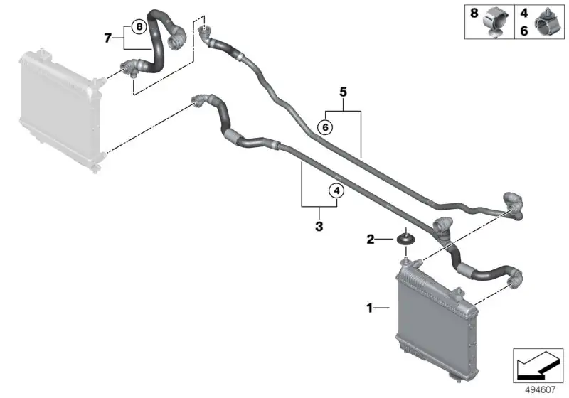 BMW Schlauchhalter F97 F98 G01 G02 G05 G06 G07 G20 G21 1712869328